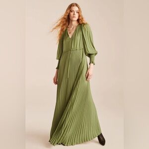 Rebecca Taylor | Satin Pleated Maxi Dress